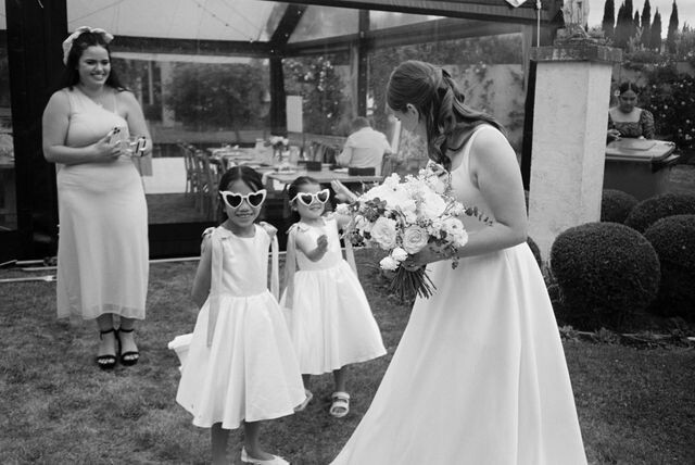 35mm film photograph of the wedding party