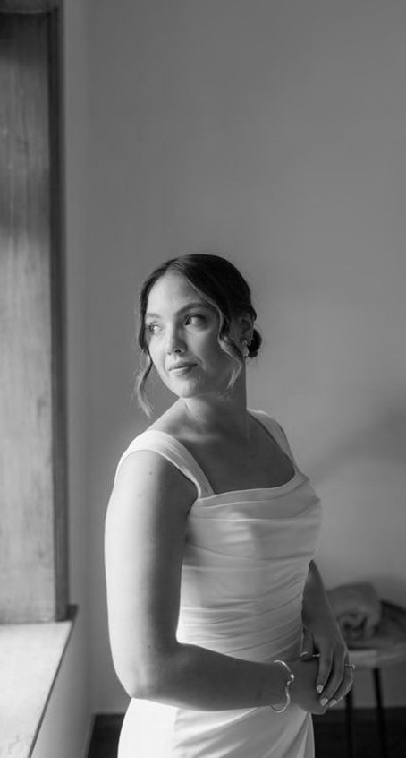 Bride in her dress