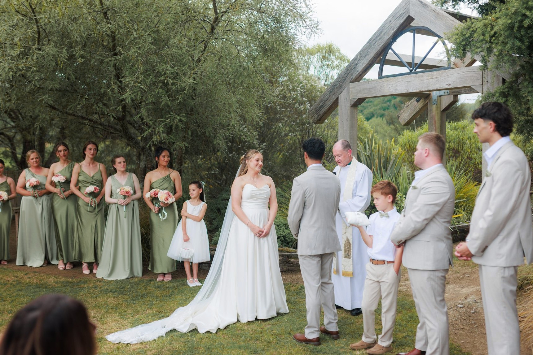 Vows with the wedding party