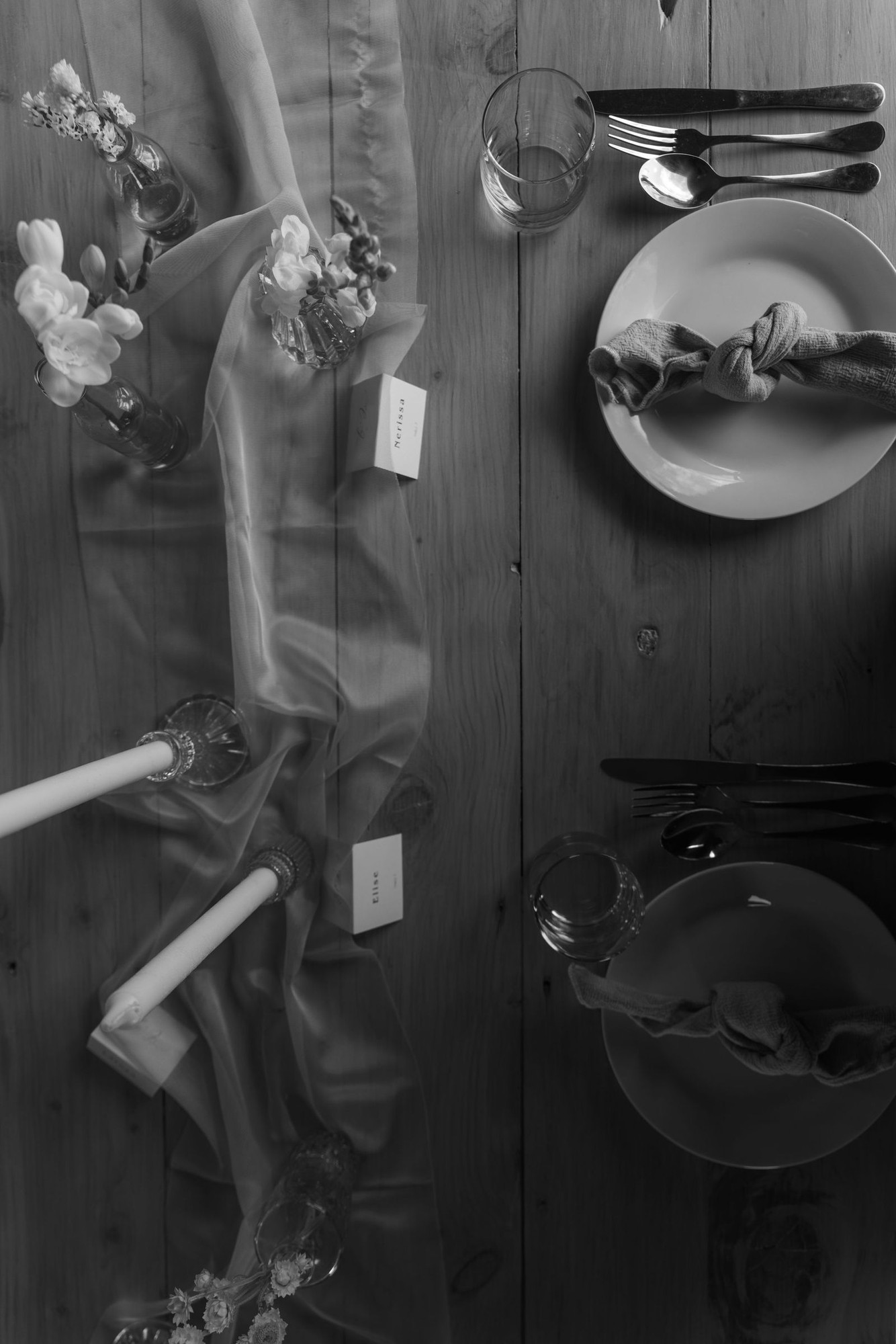 The place setting, chosen with care